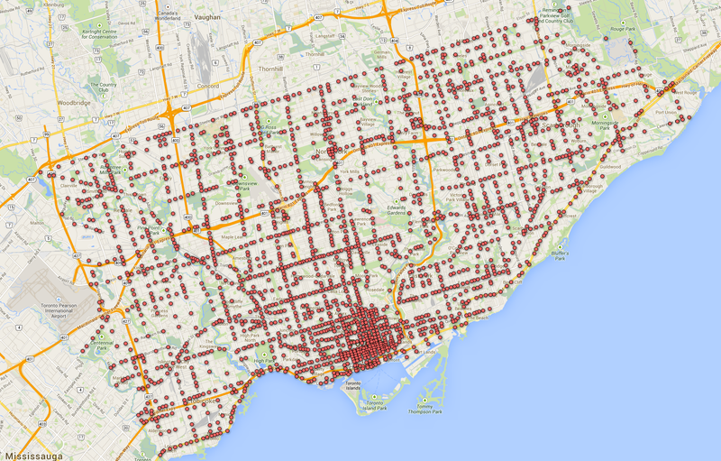 Illustration for article titled Can you guess how this unique image of Toronto was put together?
